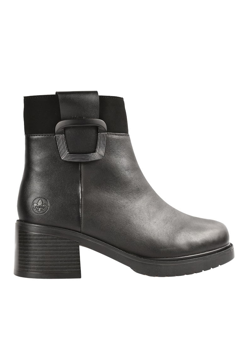 Ghete casual - dama - Y5253-00 negru - piele naturala - toc - Negru