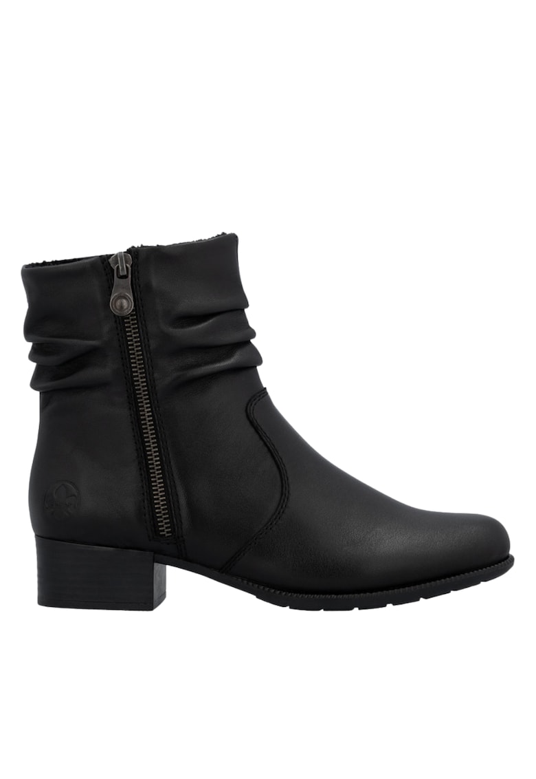 Ghete casual - dama - ANTISTRESS - 78656-00 negru - piele naturala - cu toc