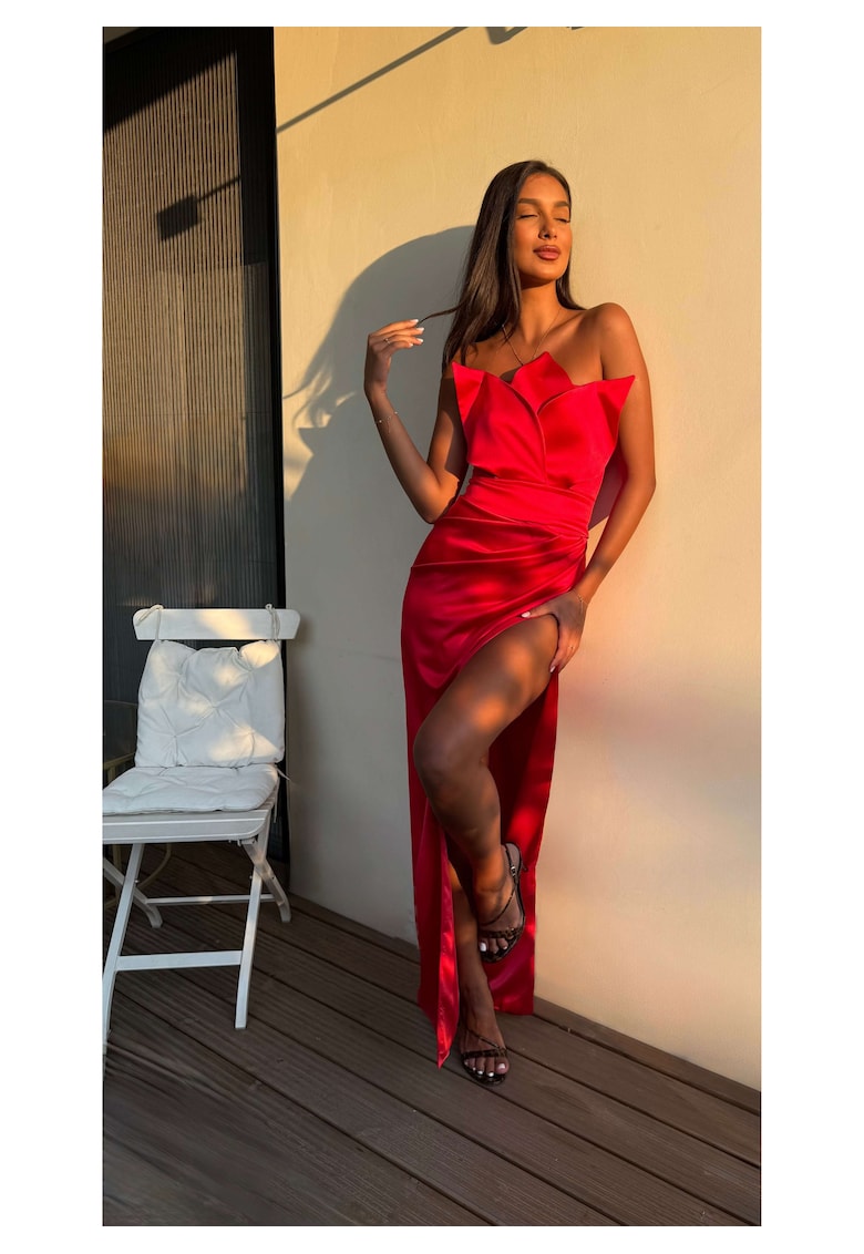 Fusta lunga - Seraphine - decupaj - rosu