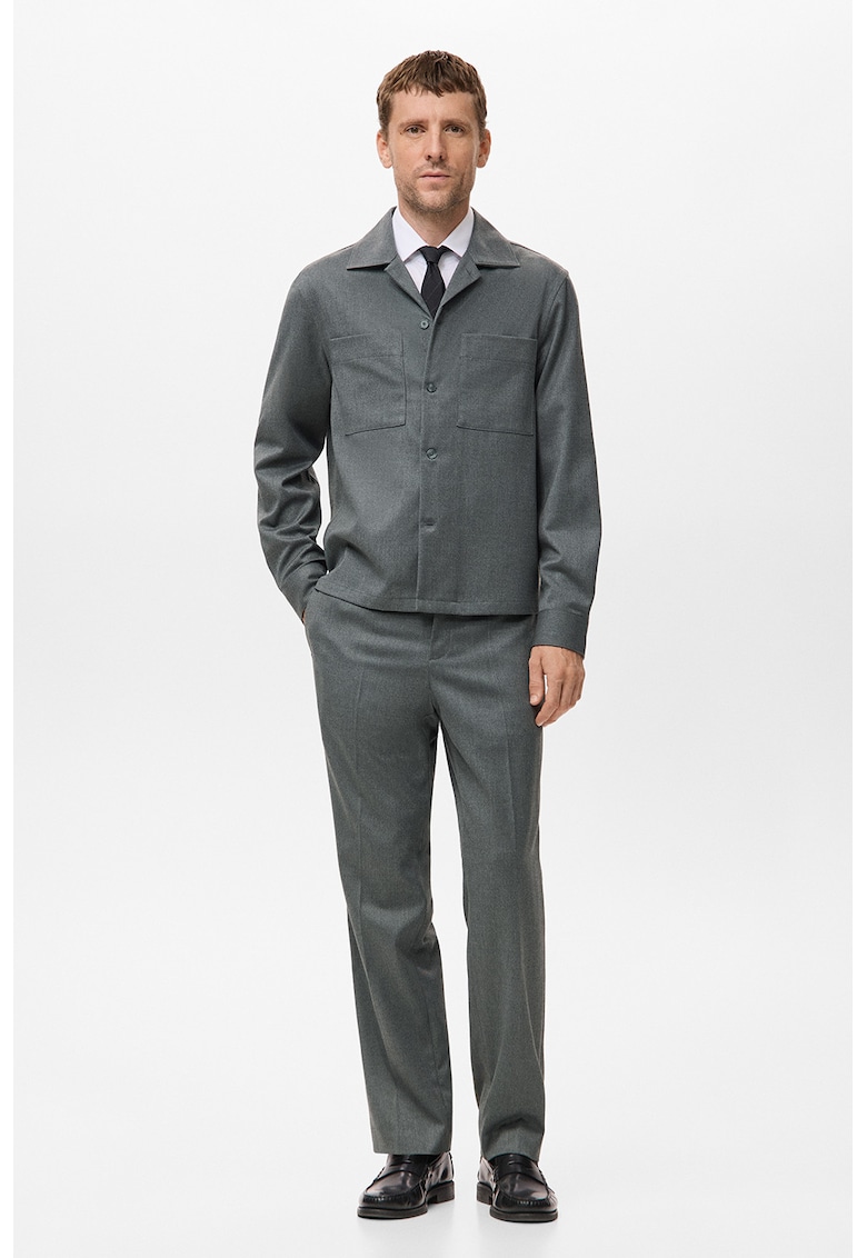 Jacheta-camasa cu buzunare aplicate