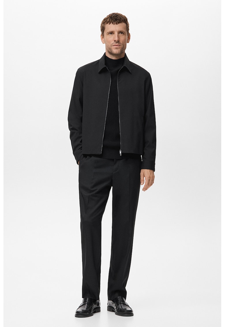 Pulover uni cu guler inalt