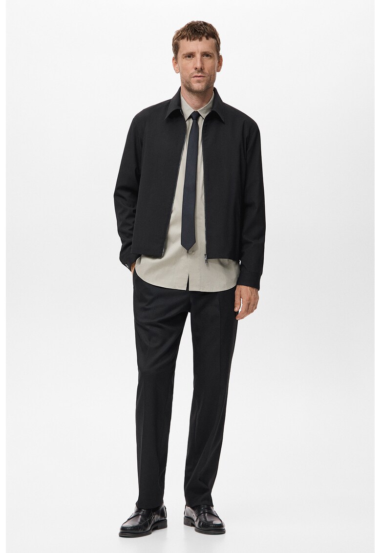 Jacheta uni cu fermoar - Negru