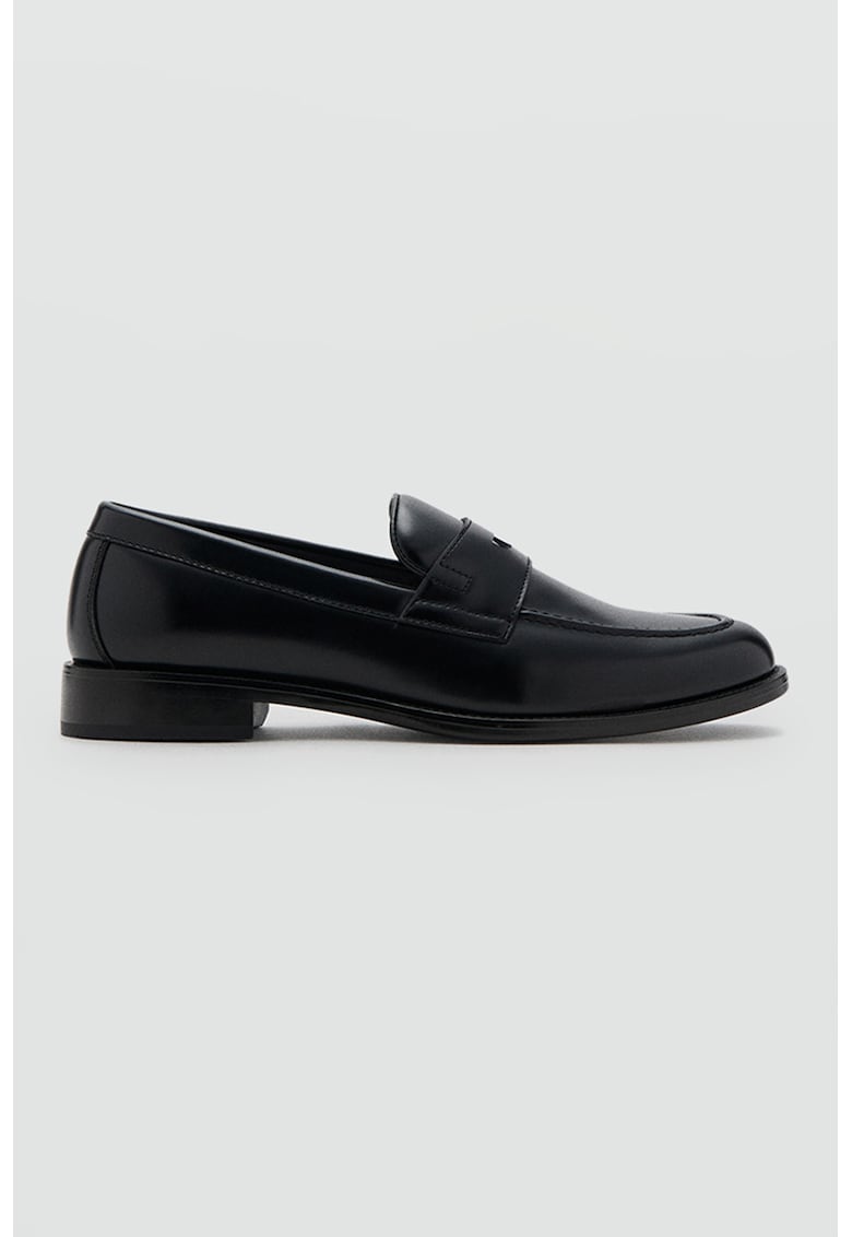Pantofi loafer de piele ecologica - Negru
