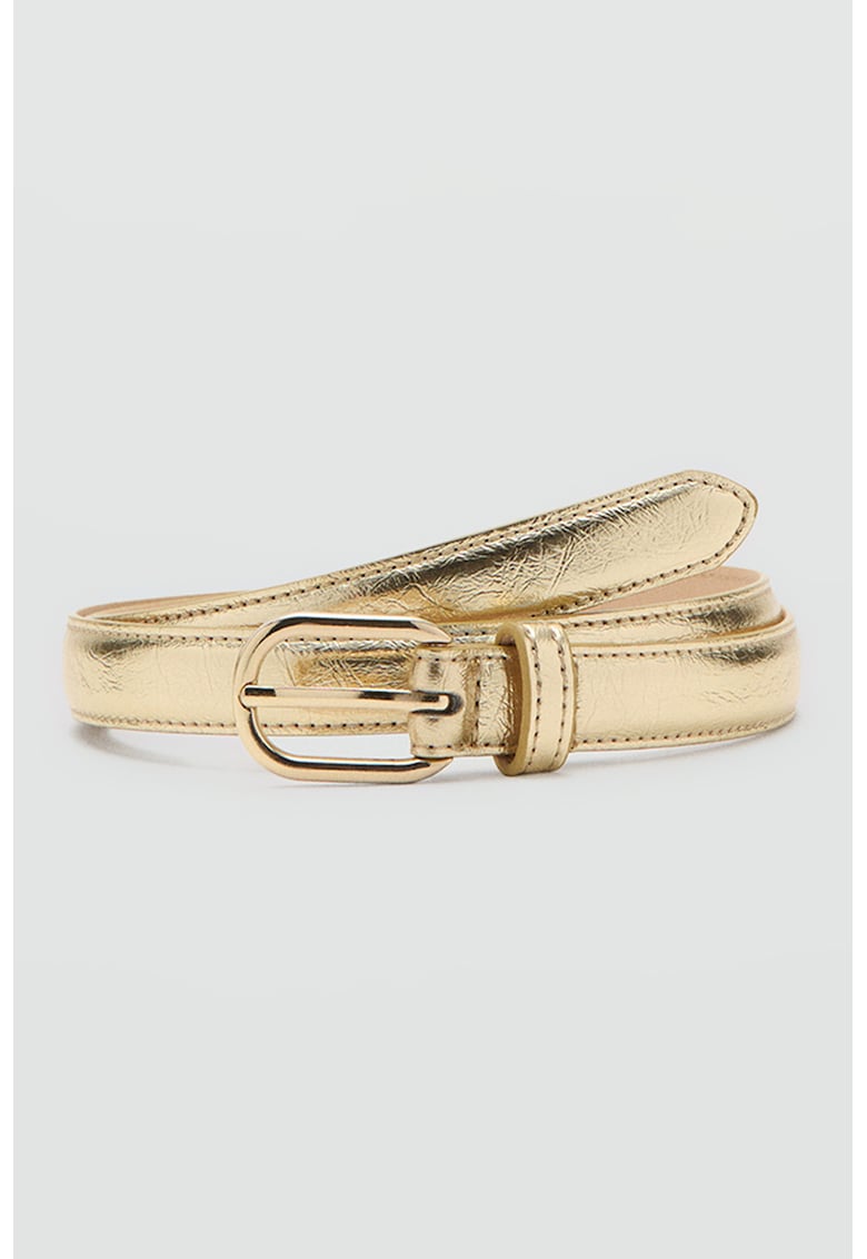 Curea ingusta de piele ecologica - Auriu