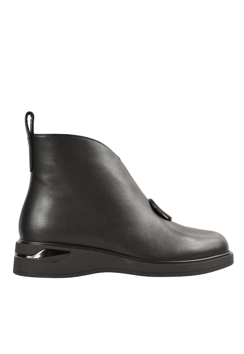 Ghete elegante negru piele naturala - Negru