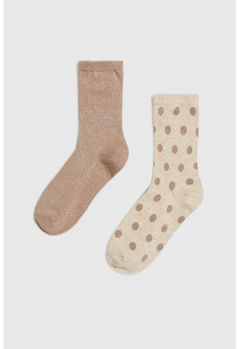 Sosete - bej - 37-40 - bumbac - buline - lunga