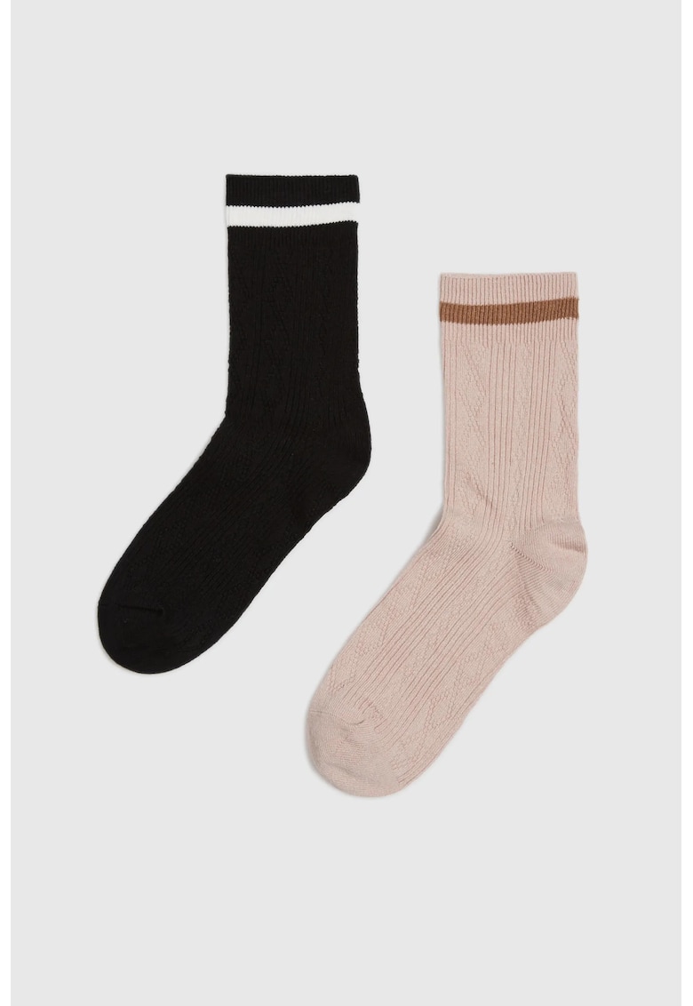 Sosete - negru - 37-40 - bumbac - impletit - lunga