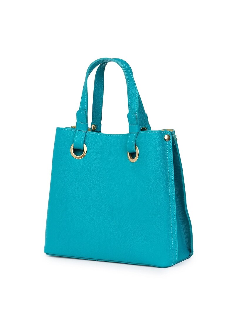 Geanta dama din piele naturala Ilona turcoaz