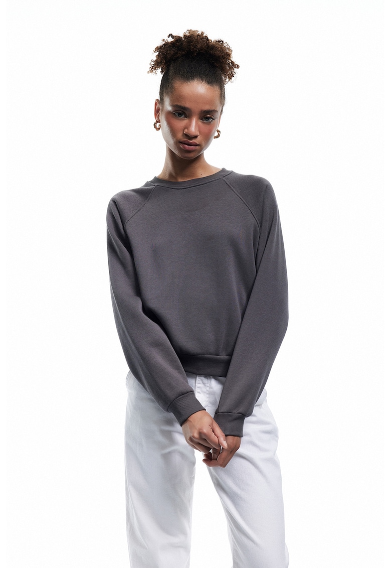 Bluza de trening cu maneci raglan - Gri inchis