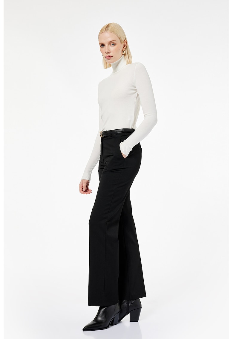 Pantaloni eleganti cu buzunare - Negru