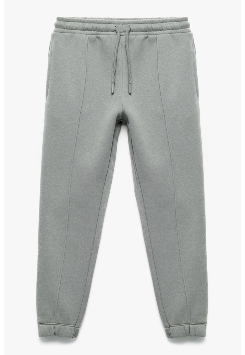 Pantaloni uni de trening din amestec de bumbac