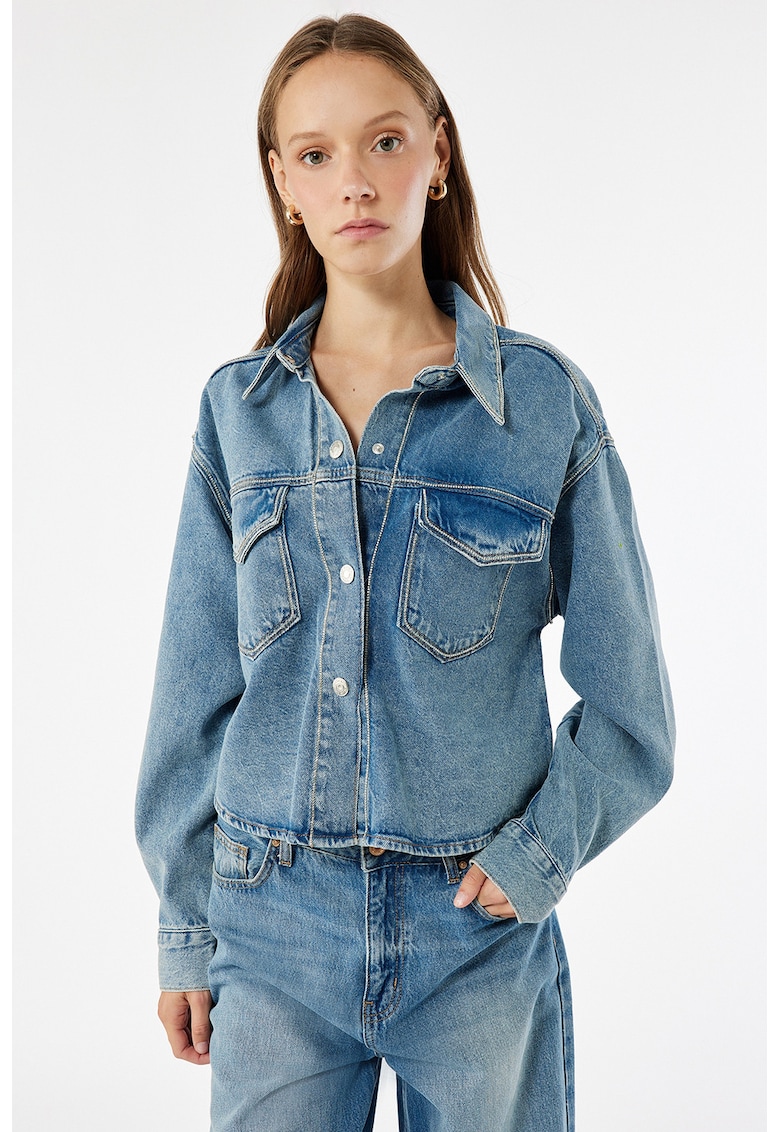 Jacheta regular fit din denim