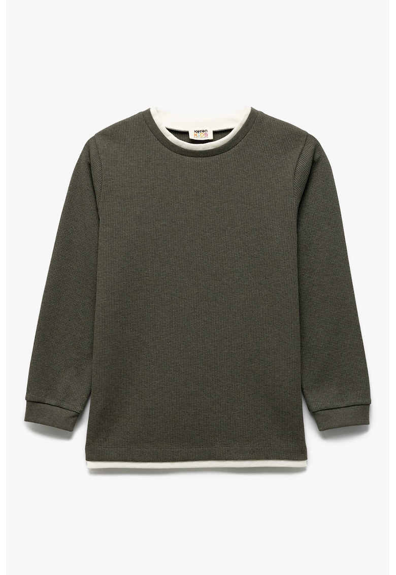 Bluza de trening cu insertii contrastante