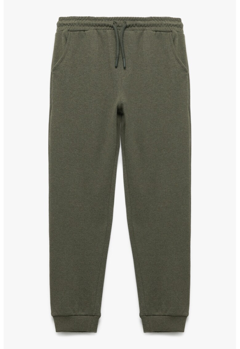 Pantaloni de trening regular fit din amestec de bumbac - Verde inchis
