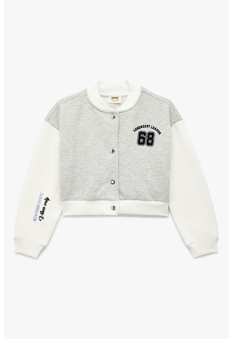 Jacheta varsity crop - Alb