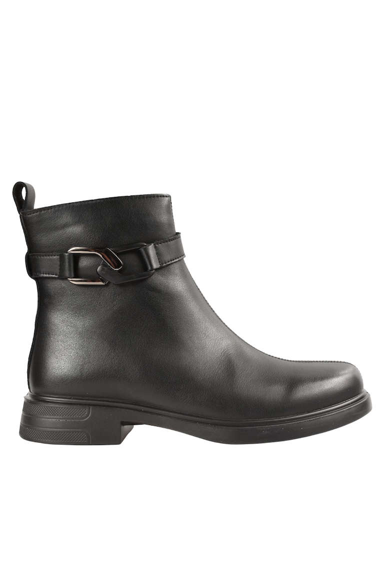 Ghete elegante - dama - WB70005A negru - piele naturala