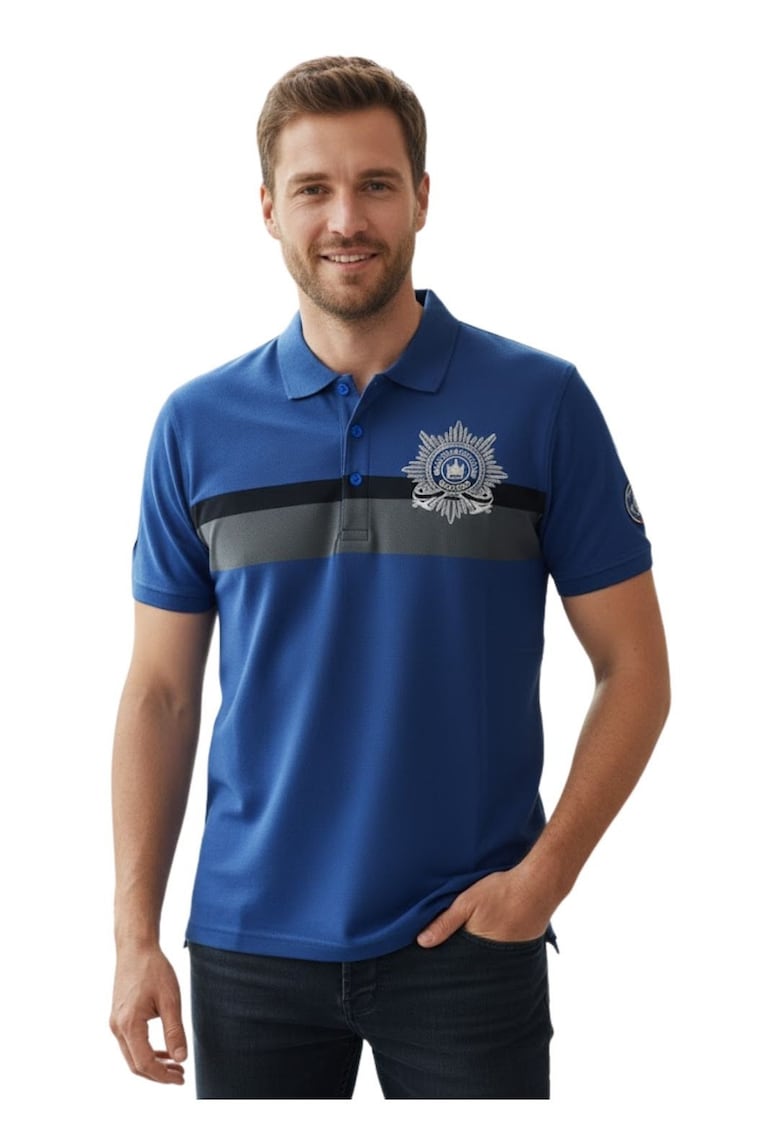 Tricou polo din bumbac cu imprimeu -