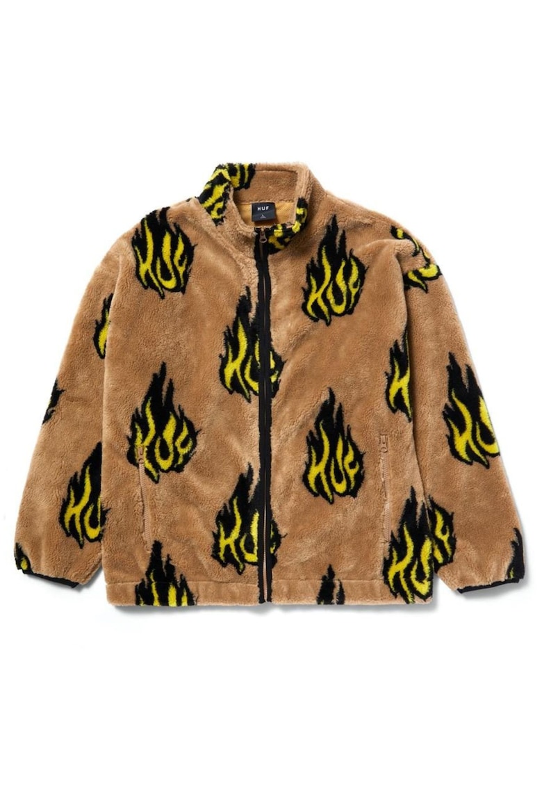 Jacheta Flamin Sherpa Fleece cu fermoardwqfq - Bej