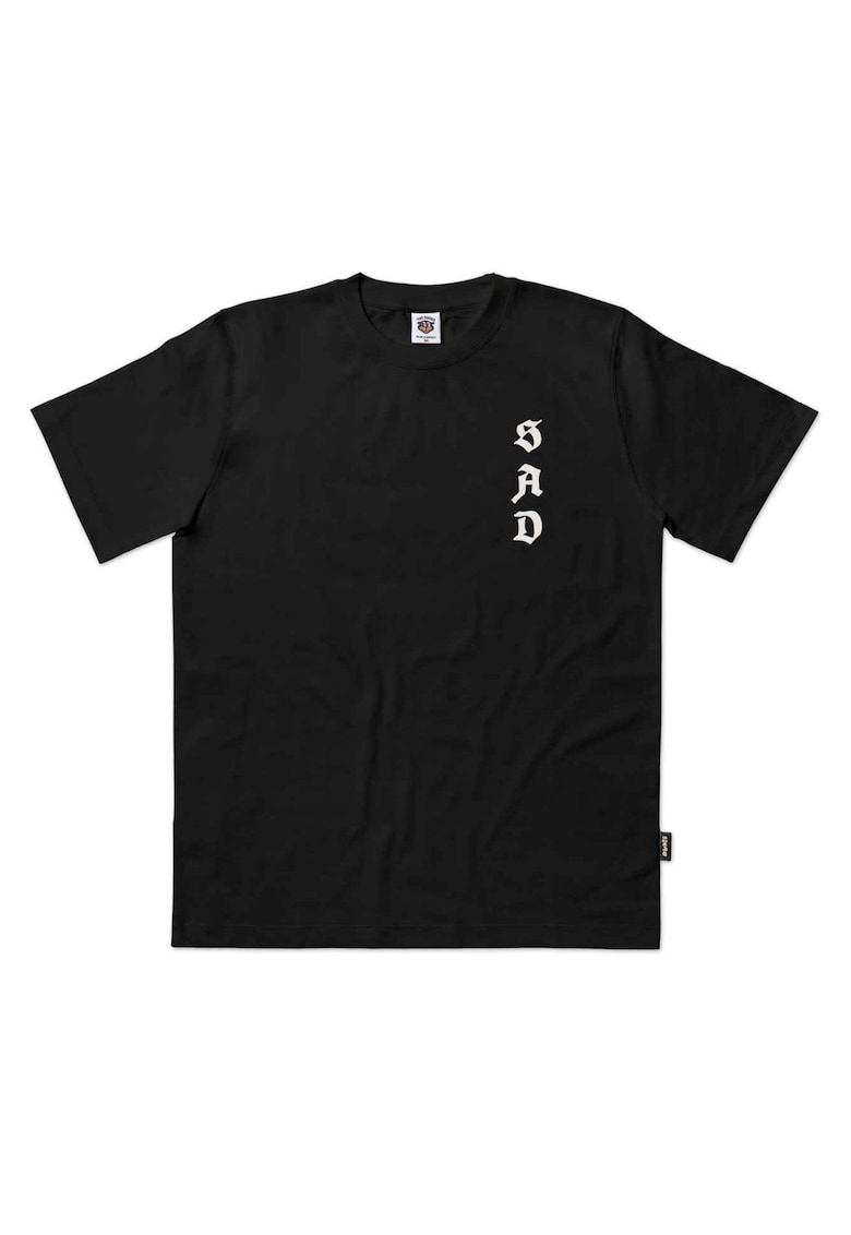 Tricou oversize cu imprimeu la spate Sad -