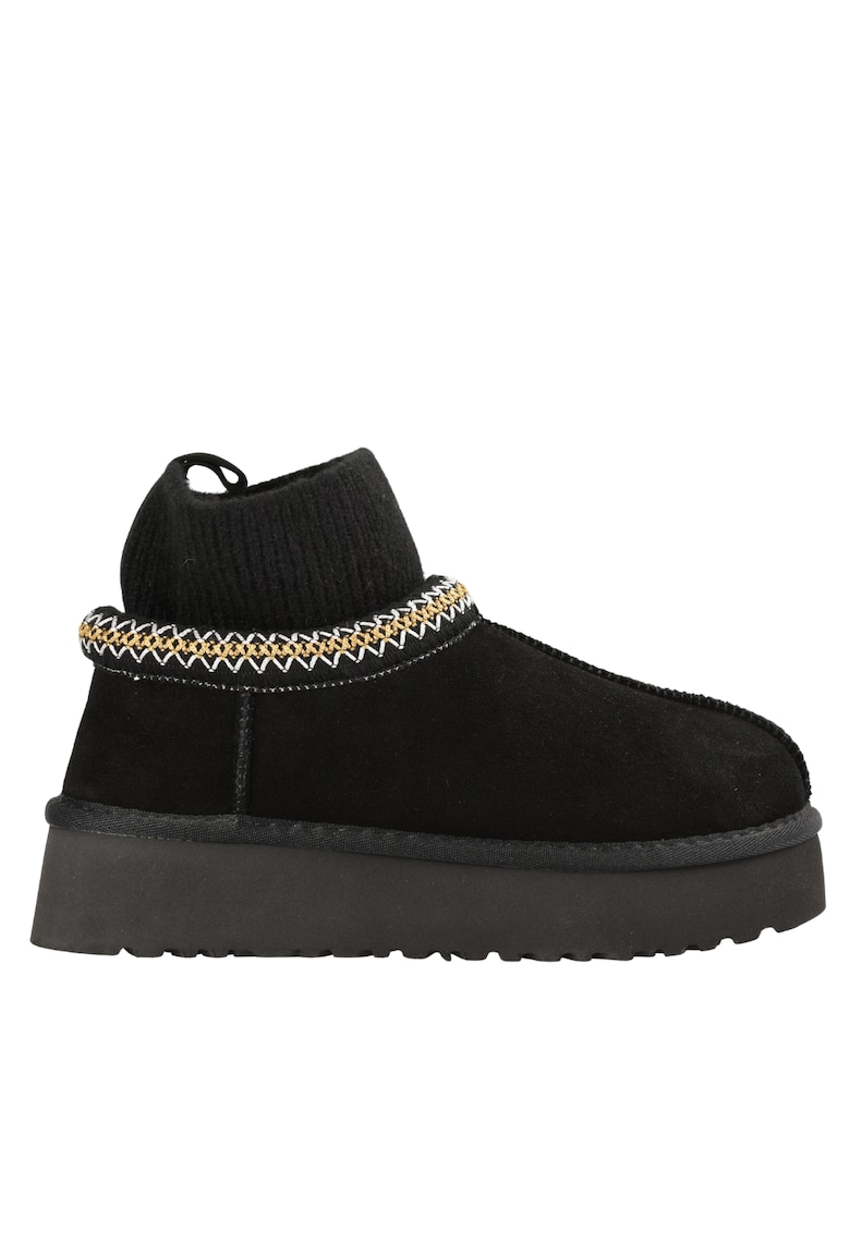 Ghete sport dama negru piele intoarsa - Negru