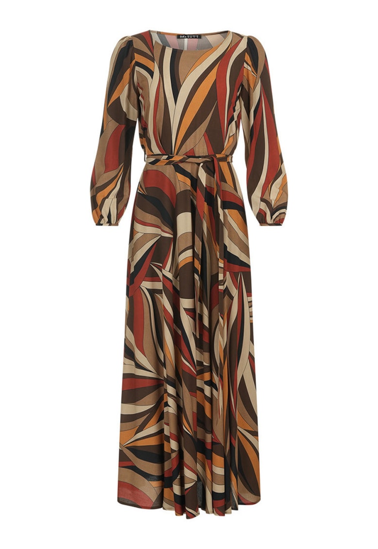 Rochie lunga cu cordon in talie