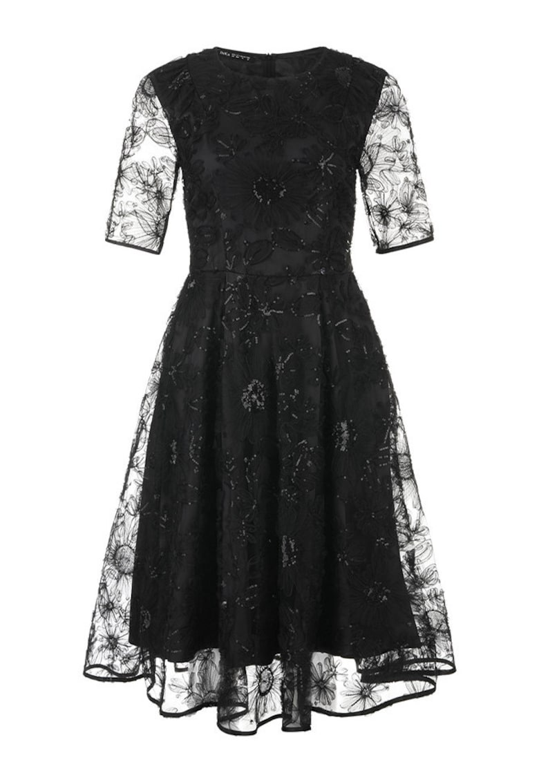 Rochie midi evazata cu paiete