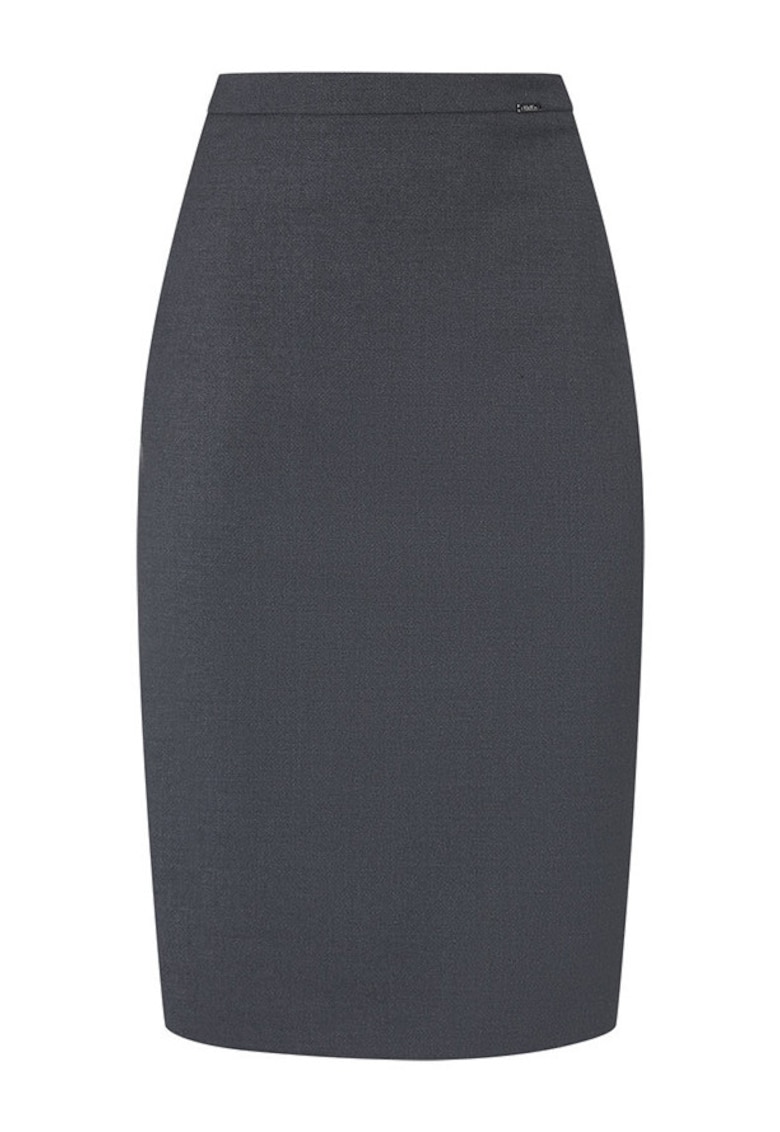 Fusta creion cu slit la spate din amestec de lana