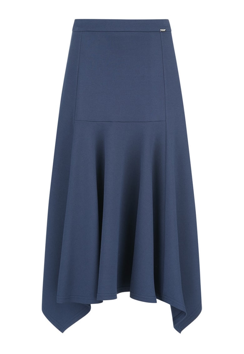 Fusta midi cu terminatie asimetrica