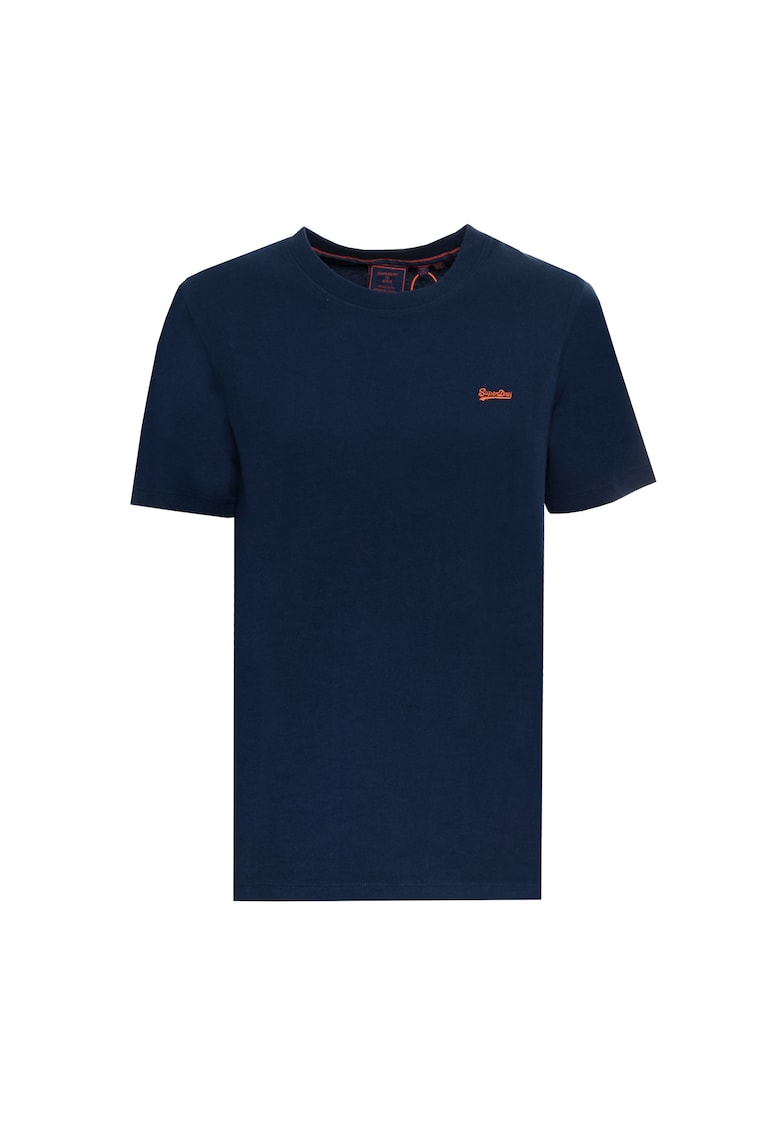 Tricou Dama - Logo brodat - Decolteu la baza gatului - Bumbac - M 1140 - Albastru inchis