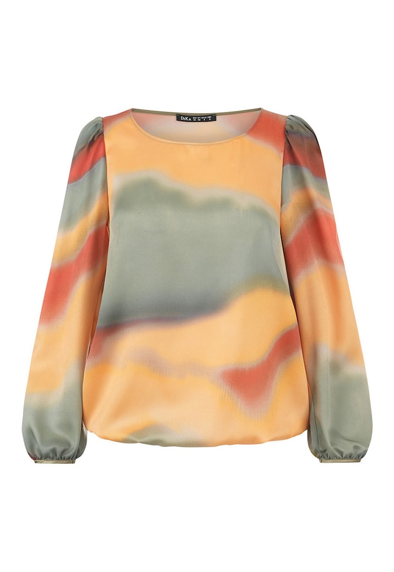 Bluza cu imprimeu si decolteu rotund