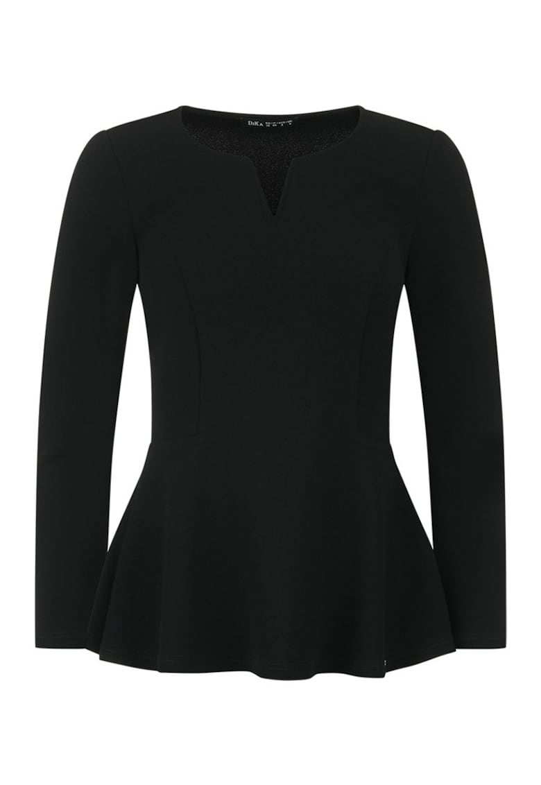Bluza cu efect peplum si decolteu in V
