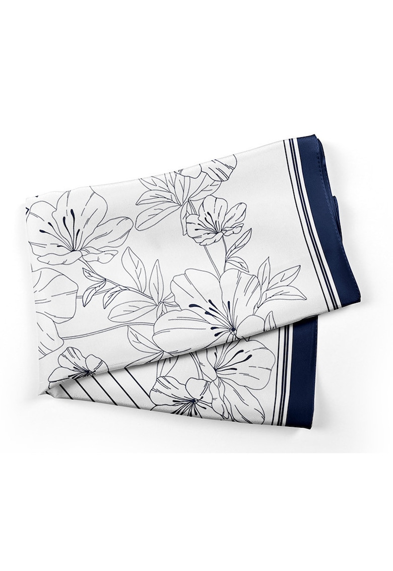 Esarfa cu model geometric si floral