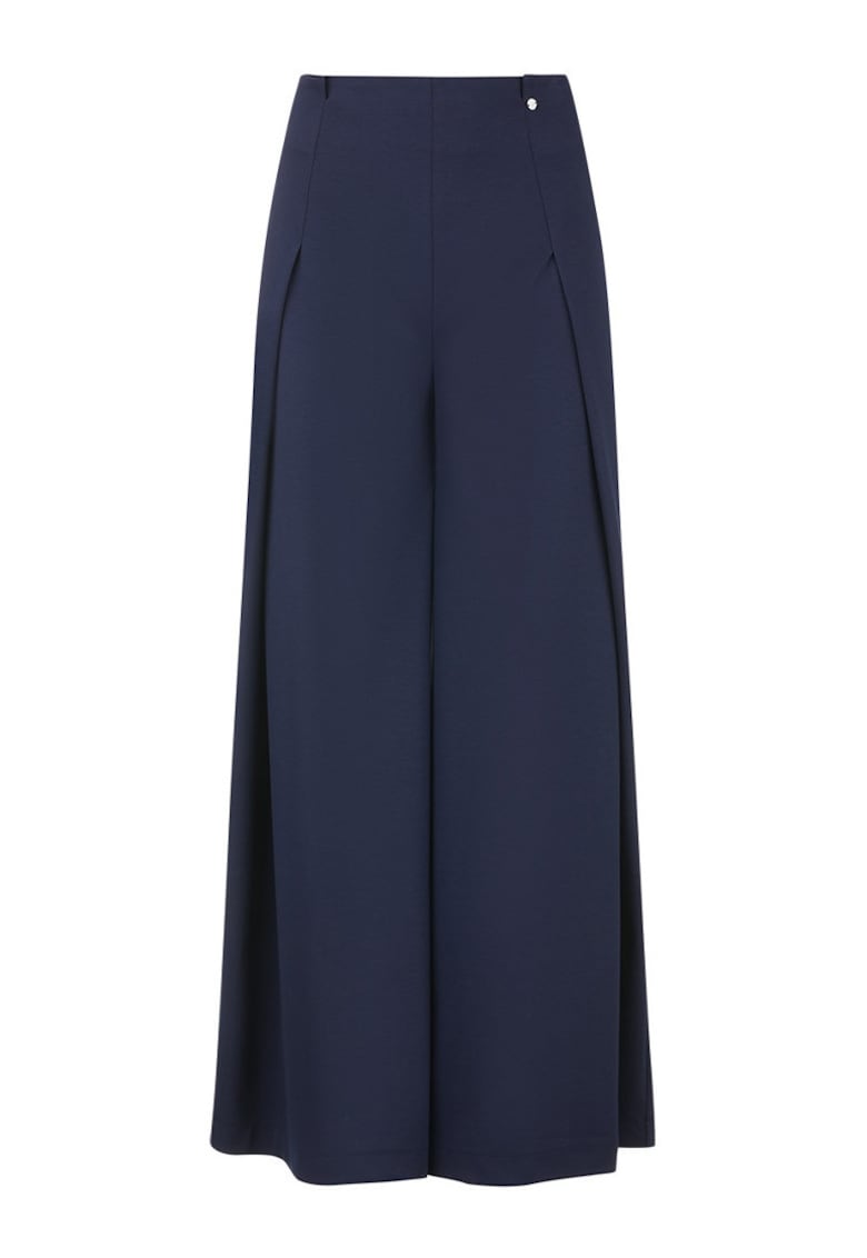 Pantaloni cu croiala ampla si talie inalta