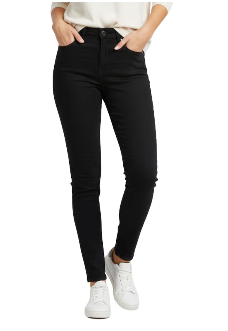 Blugi skinny fit cu talie medie -