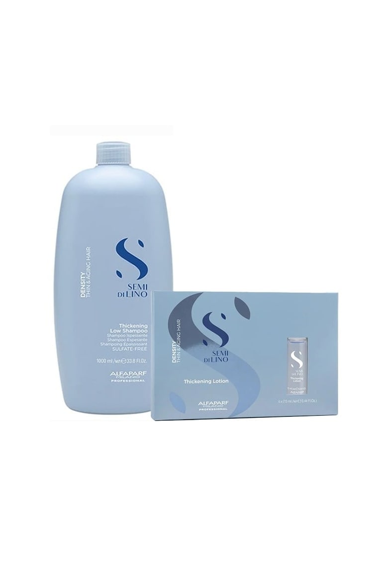 Set Semi di Lino Density Thickening - Sampon 1000 ml + Lotiune 6x13 ml - toate tipurile de par