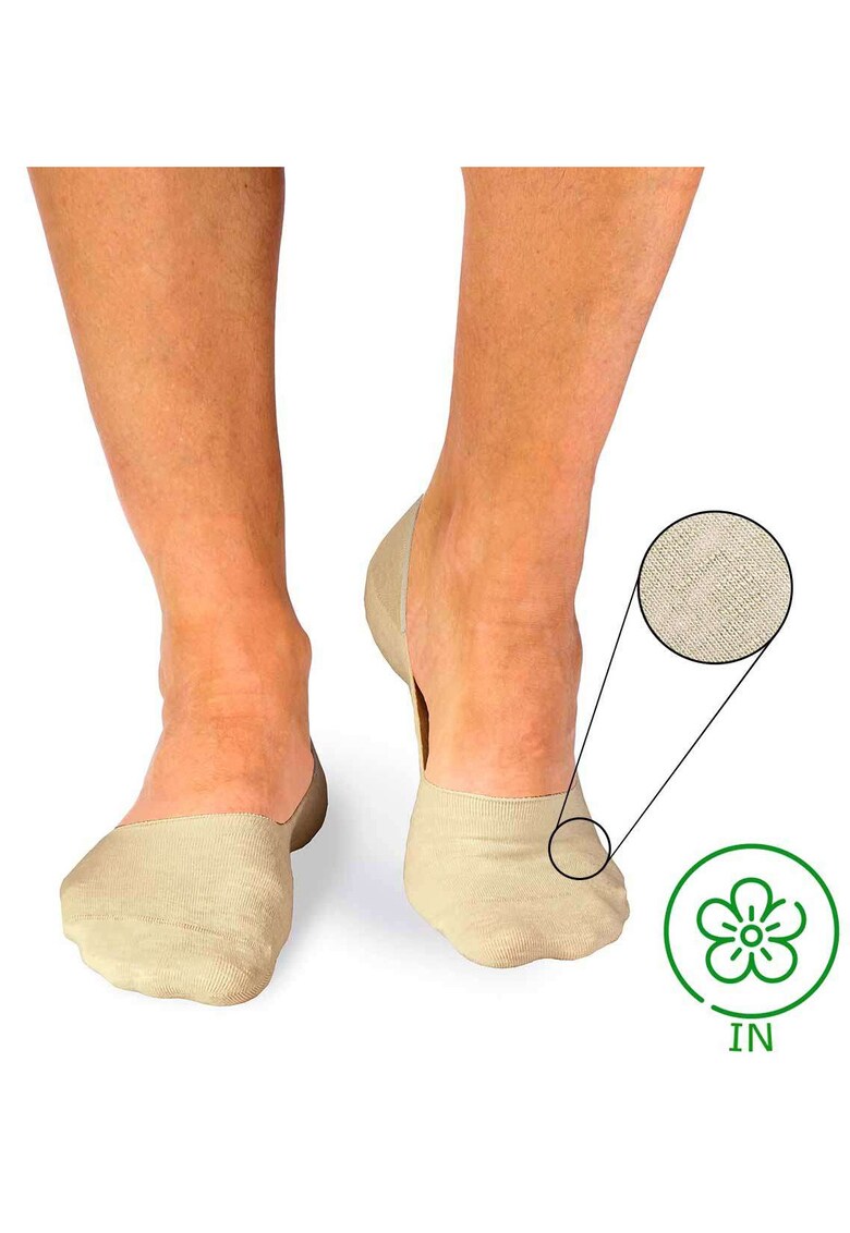 Sosete tip talpici din in si bumbac - 43-46 EU - Bej