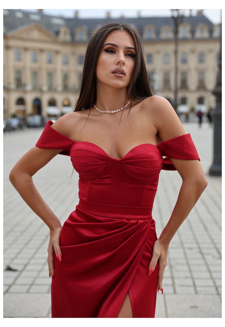 Corset Satinat Burgundy