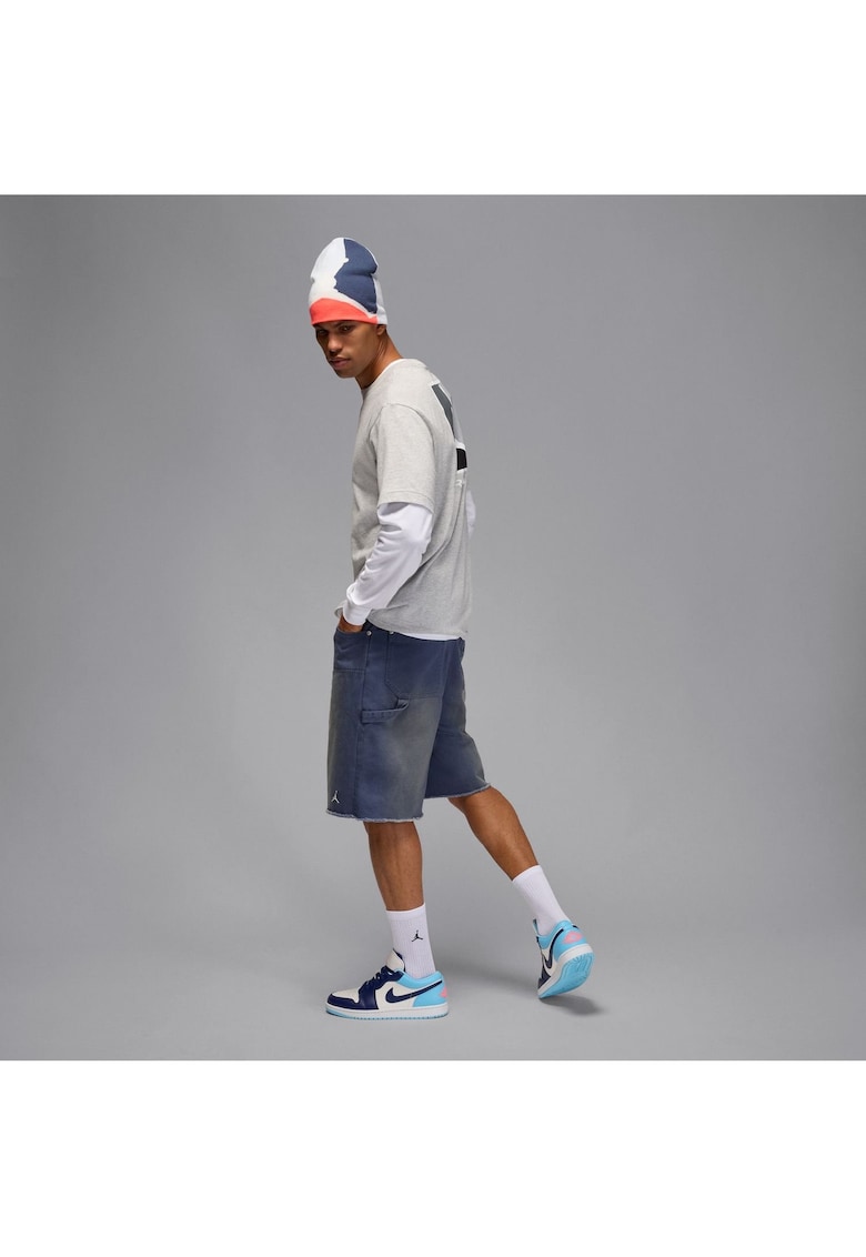 Pantofi sport Air Jordan 1 Low - alb - piele - Alb/Albastru