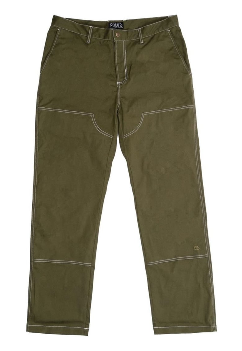 Pantaloni drepti cu cusaturi contrastante Campo