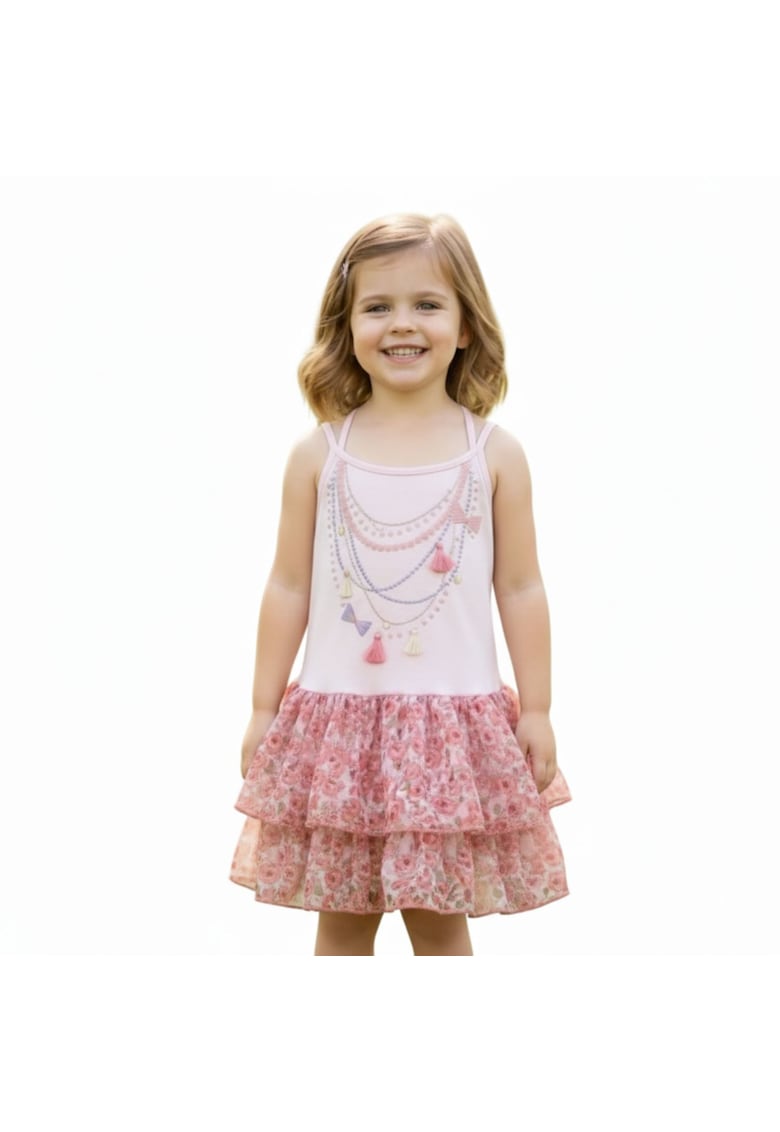 Rochie cu volane si imprimeu floral -