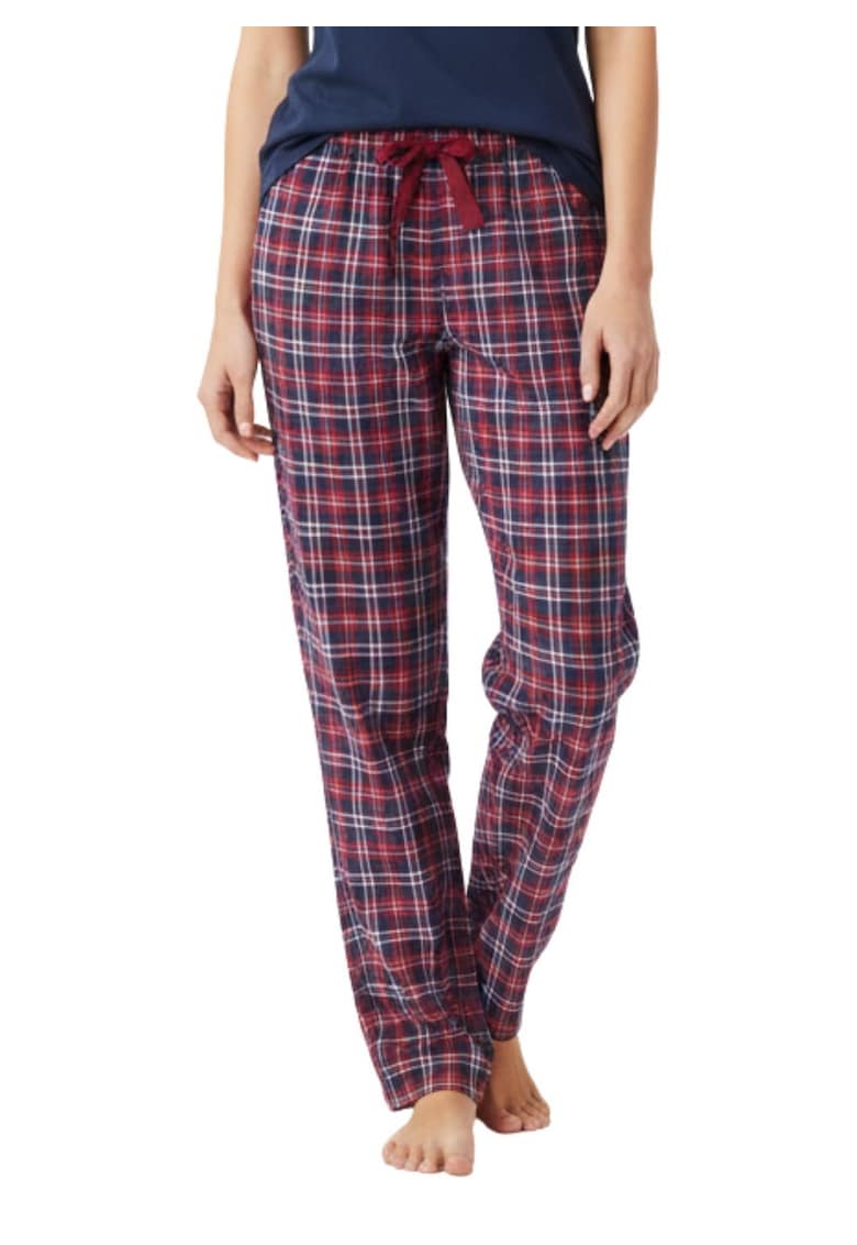 Pantaloni de pijamadin bumbac cu carouri - Rosu/Albastru