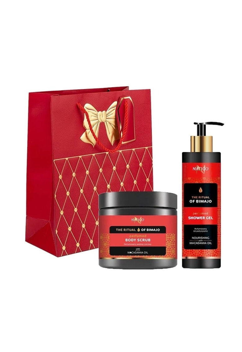 Set cadou The Ritual of Bimajo – Gel de dus parfumat - 400 ml si Scrub de corp cu ulei de macadamia - 650 g