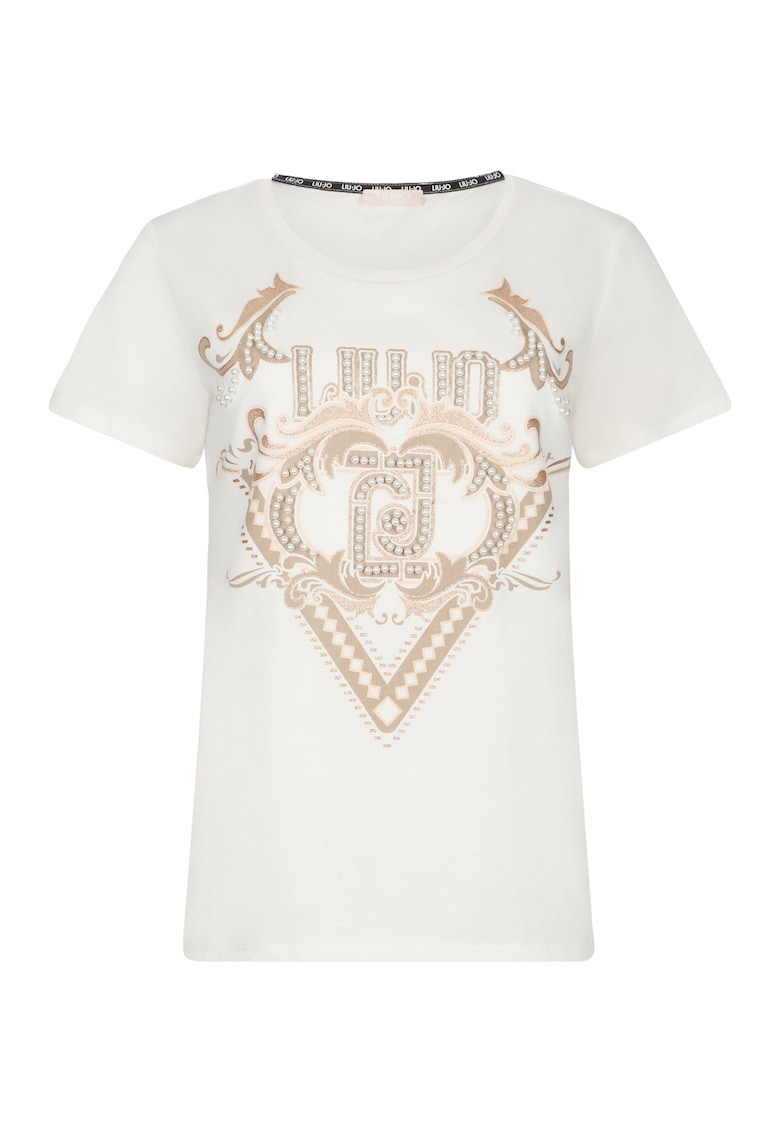 Tricou de bumbac cu imprimeu - Alb