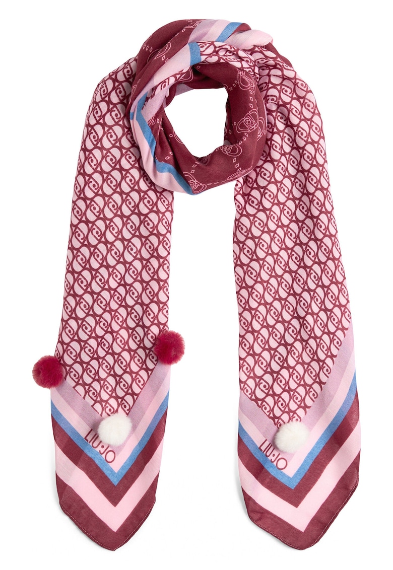 Esarfa cu model si ciucuri