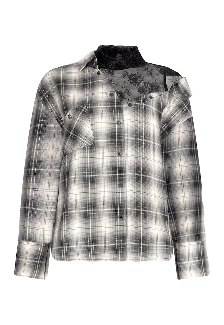 Bluza in carouri cu model 2 in1