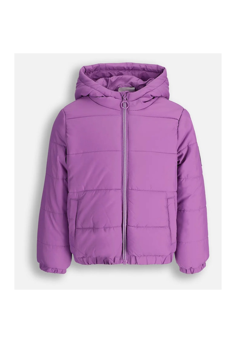 Geaca matlasata cu gluga si buzunare laterale