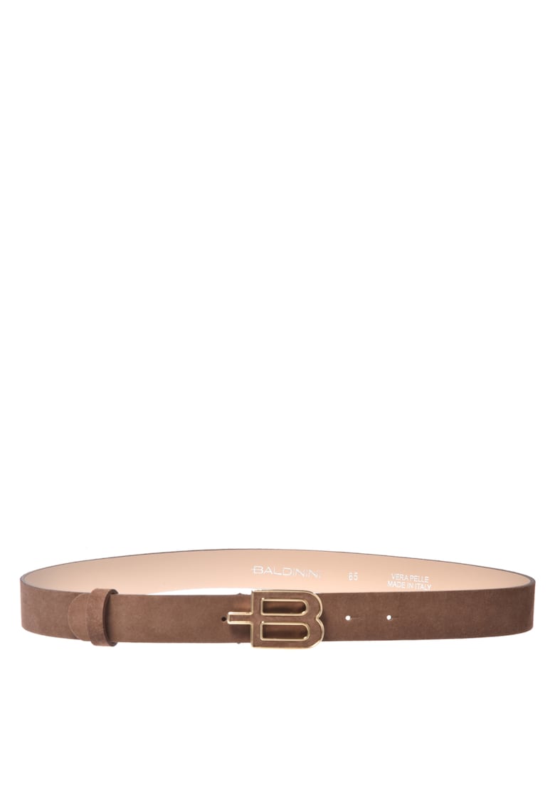 Curea din piele intoarsa cu catarama cu logo