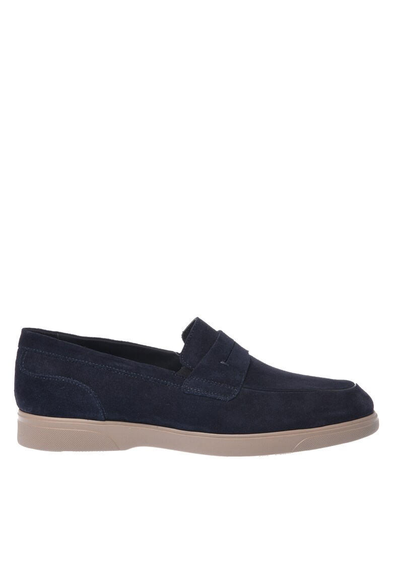 Pantofi loafer din piele intoarsa - Albastru