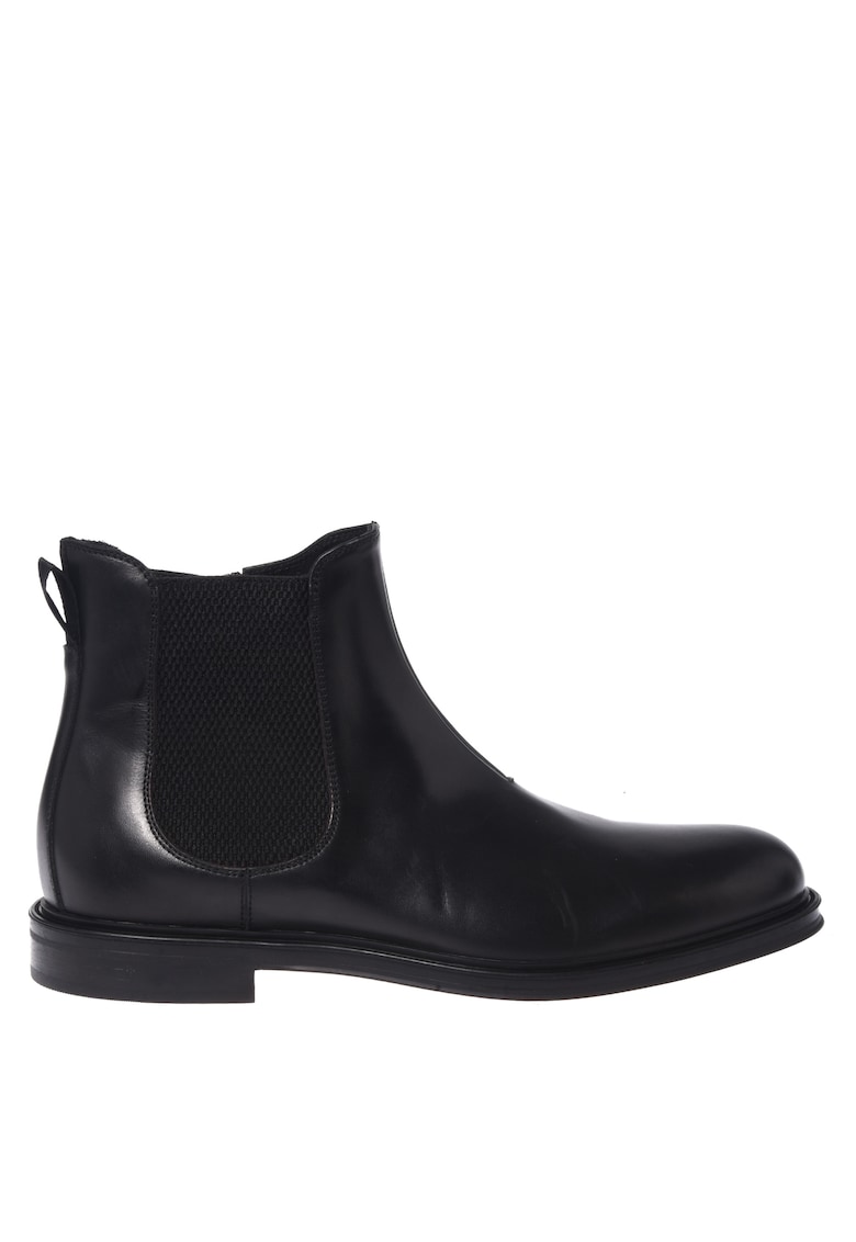 Ghete Chelsea din piele - Negru