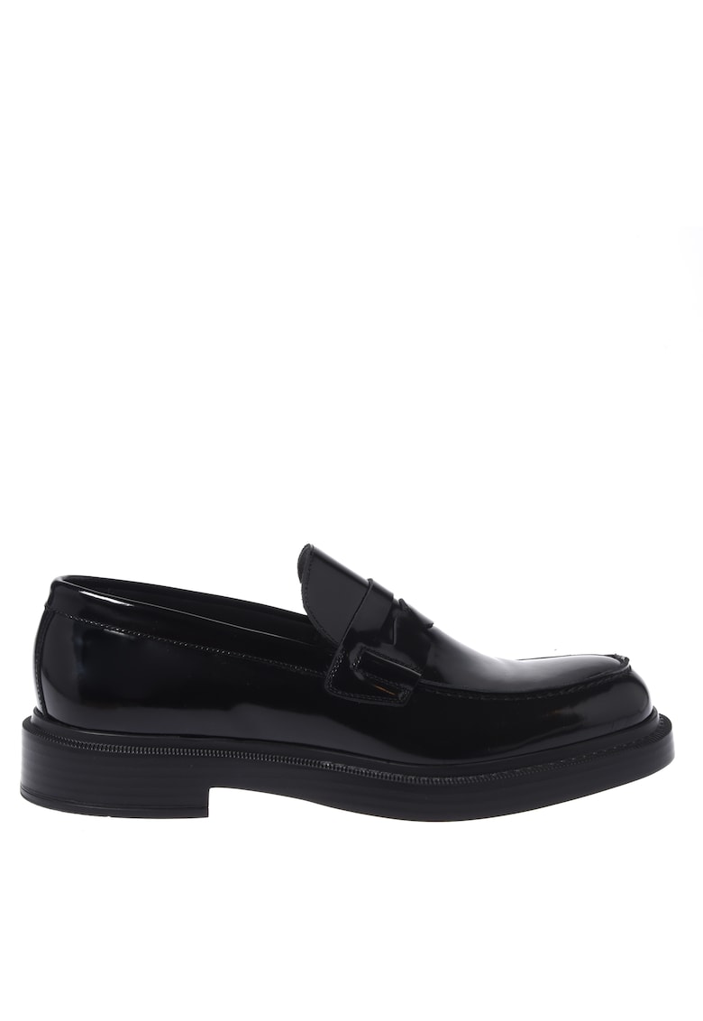 Pantofi loafer din piele cu aspect lacuit